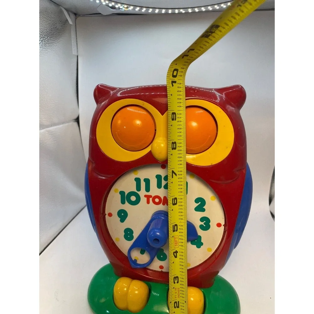 VTG Tomy '90 Owl Clock Kid's Educational Toy Learning to Tell Time WORKS Video